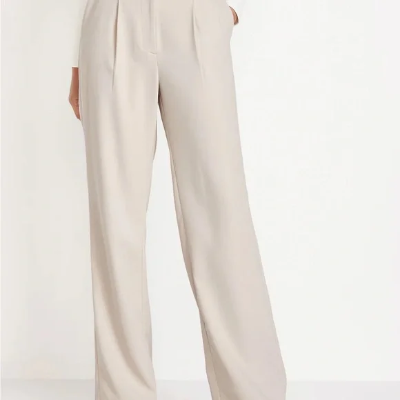 Old Navy Cream Wide-Leg Women's Pants - Picture 2 of 3